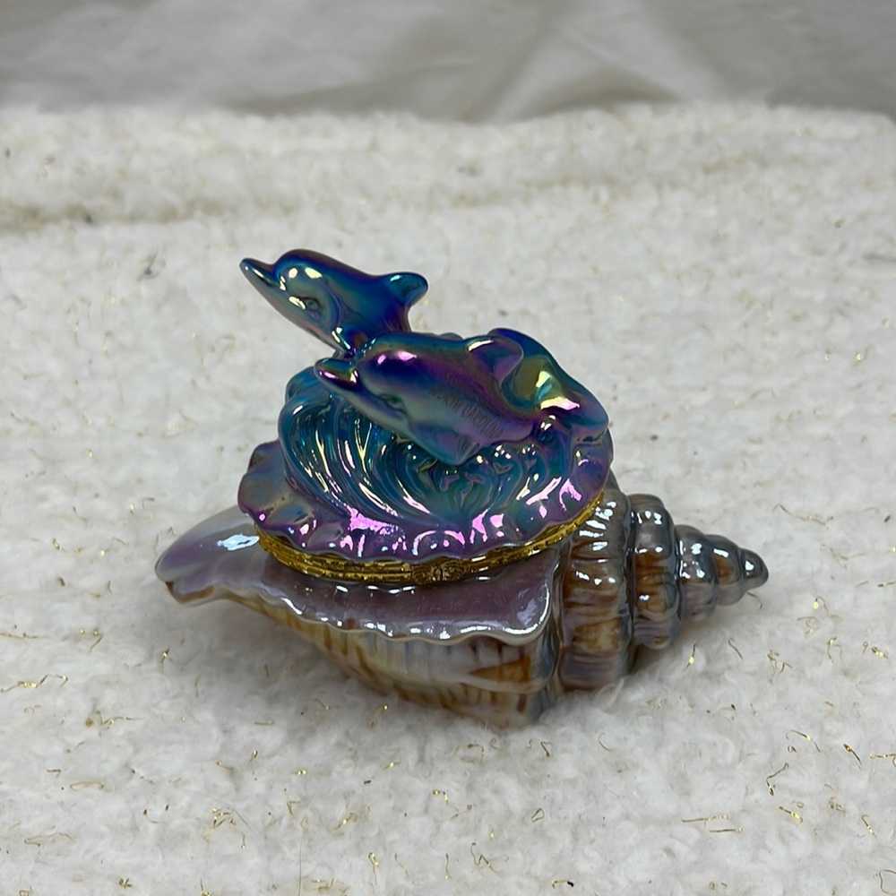 Seashell Dolphin Trinket Box